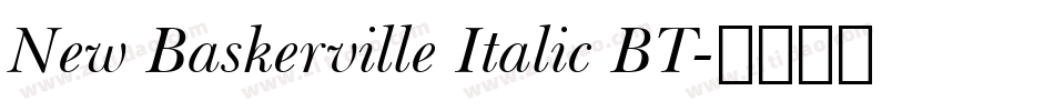 New Baskerville Italic BT字体转换